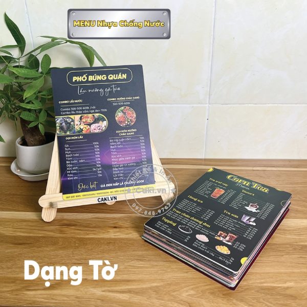Menu nhua pvc 6