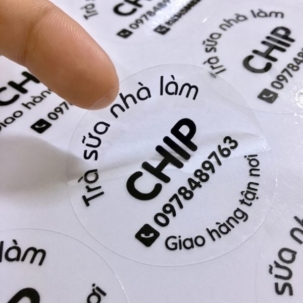 Tem Nhãn Decal Trong Suốt